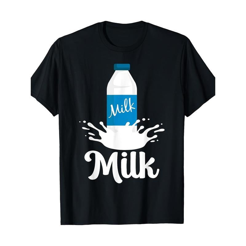 Milk Funny Milk enthusiasts design clothing T-shirt 100% cotton T-shirt Made in USA Hoodie, Sweatshirt | GrindPrints.com
