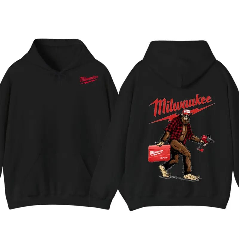 Milwaukee Bigfoot Double-sided T-Shirt For Mens Hoodie, Sweatshirt | GrindPrints.com
