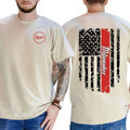 Milwaukee USA FLag 2 Sided Tshirt, Graphic Tees For Unisex, Y2k, Back to School, Soft Cotton Crew Neck, Classic Fit, Gift...
