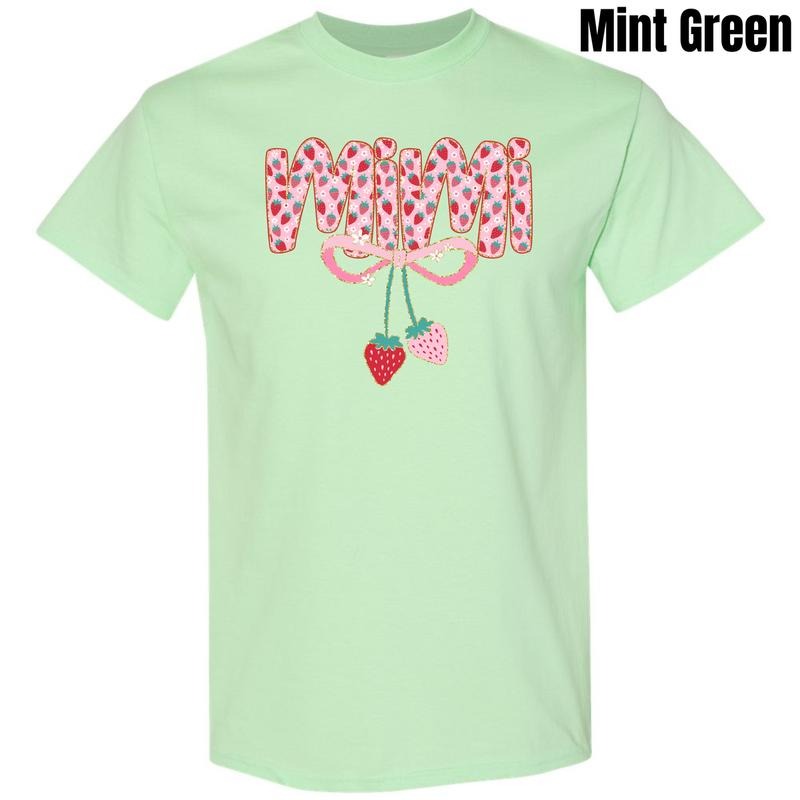 Mimi Strawberry Coquette Gildan Short Sleeve T-Shirt 'NLB' Hoodie, Sweatshirt | GrindPrints.com