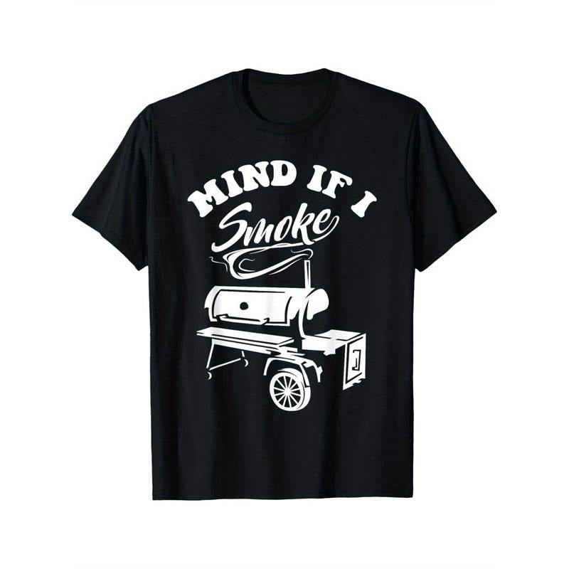 Mind if I Smoke- Funny BBQ Smoker& Grilling T-Shirt T-Shirt Made in USA Hoodie, Sweatshirt | GrindPrints.com