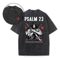 [ Mineral Wash ] Aesthetic Mens Anime Christian Washed TShirt Psalm 23 Jesus Graphic Washed Style Shirt Hoodie, Sweatshirt