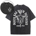 [ Mineral Wash ] Death Has Been Defeated Christian Washed Jesus Washed Shirt T-Shirts, Hoodie, Sweatshirt