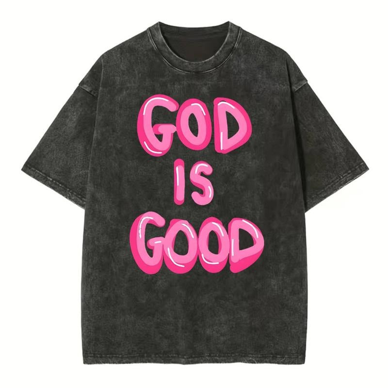 [ Mineral Wash ] God Is Good Christian Washed TShirt Jesus Graphic Washed Style Shirt Hoodie, Sweatshirt | GrindPrints.com
