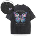 [ Mineral Wash ] God Turns Broken Pieces Into Masterpieces Butterfly Chirstian Washed TShirt Jesus Graphic Washed Style...