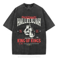 [ Mineral Wash ] Hard Fought Hallelujah King Of Kings Christian Washed TShirt Jesus Graphic Washed Style Shirt Hoodie,...