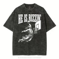 [ Mineral Wash ] He Is Rizzin Christian Washed TShirt Jesus Graphic Washed Style Shirt Hoodie, Sweatshirt | GrindPrints.com