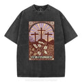 [ Mineral Wash ] It Is Finished Christian Washed Shirt Jesus Graphic Washed Style Shirt Hoodie, Sweatshirt | GrindPrints.com