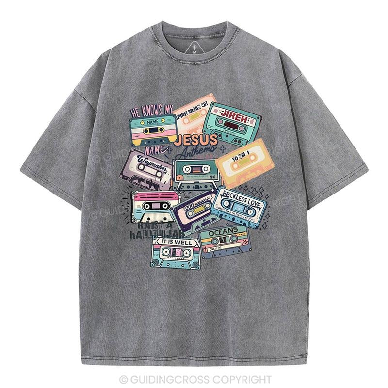 [ Mineral Wash ] Jesus Songs Christian Washed Shirt Jesus Graphic Washed Style Shirt Hoodie, Sweatshirt | GrindPrints.com