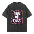 [ Mineral Wash ] King Of Kings Christian Washed TShirt Jesus Graphic Washed Style Shirt Hoodie, Sweatshirt | GrindPrints.com