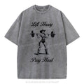 [ Mineral Wash ] Lift Heavy Pray Hard Christian Washed Shirt Jesus Graphic Washed Style Shirt Hoodie, Sweatshirt