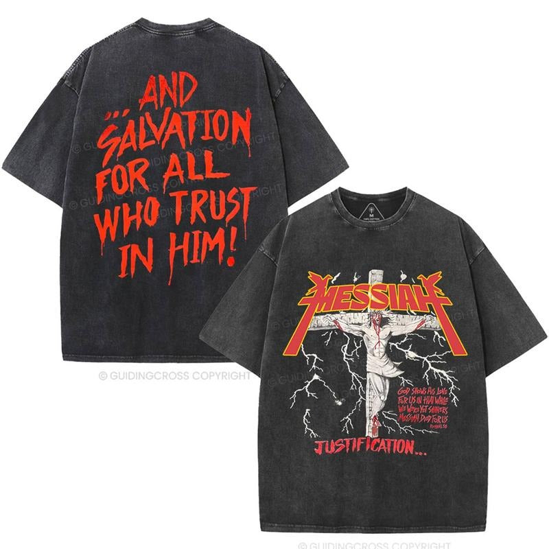 [ Mineral Wash ] Messiah Christian Washed Jesus Washed Shirt T-Shirts, Hoodie, Sweatshirt