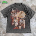 [ Mineral Wash ] Retro Alpaca In Space TShirt , Cosmic Moon Graphic Tee , Mystical Wildlife Shirt , Vintage Animal Lover...