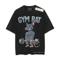 [ Mineral Wash ] Retro Funny Rat Gym Tee, Fan Lovers Streetwear & Washed Gym Style Shirt Hoodie, Sweatshirt | GrindPrints.com