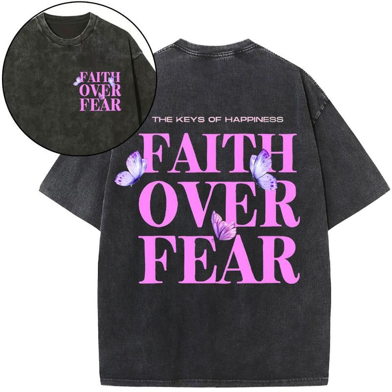 [ Mineral Wash ] Keys Happiness Faith Over Fear Christian Washed Jesus Washed Shirt T-Shirts, Hoodie, Sweatshirt