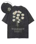 [ Mineral Wash ] Trust In The God Daisy Double Sided Unisex Washed Christian TShirt, 5Xl Vintage Jesus Shirt, Cotton...