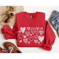 Mini Retro Hearts Sweatshirt, Vintage Valentine's Day Sweatshirt, Crew Neck, Women's, Crewneck, Valentine's Day, Love,...