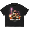 Minnecraft Movie T-Shirt Soft Cotton Retro Graphic Tee Retro Vibes Pair with Anything Hoodie, Sweatshirt | GrindPrints.com
