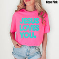 Mint Jesus Loves You PUFF Comfort Colors T-Shirt Hoodie, Sweatshirt | GrindPrints.com