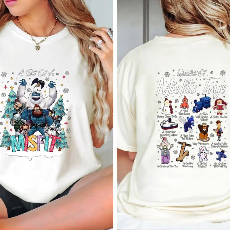 Misfits Toys Christmas T-shirt, Rudolphs the Red Nosed Reindeer Sweatshirt, Christmas Movie Hoodie,, Vintage Movie...