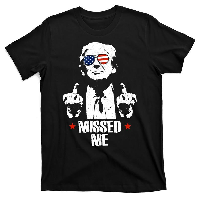 Missed Me Finger Trump 2024 Take America Back Pennsylvania Rally T-Shirt Hoodie, Sweatshirt | GrindPrints.com