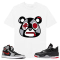 Misunderstood Bear, Shirt to match A J 1 High Zoom CMFT 2 Fire Red Cement Grey, A J 4 Bred, Shirt to matching Sneaker...