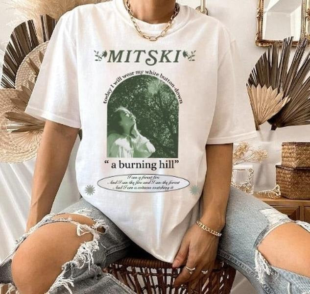 Mitski A Burning Hill Shirt Vintage Mitski Album Music T-Shirt Cotton Unisex Tshirt Hoodie, Sweatshirt | GrindPrints.com