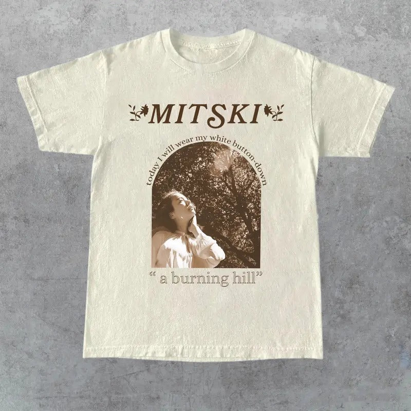 Mitski T-Shirt Today I Will Wear My White Button Down A Burning Hill T-Shirt, Shirt Outfit Idea, Gift for Her, Gift for...