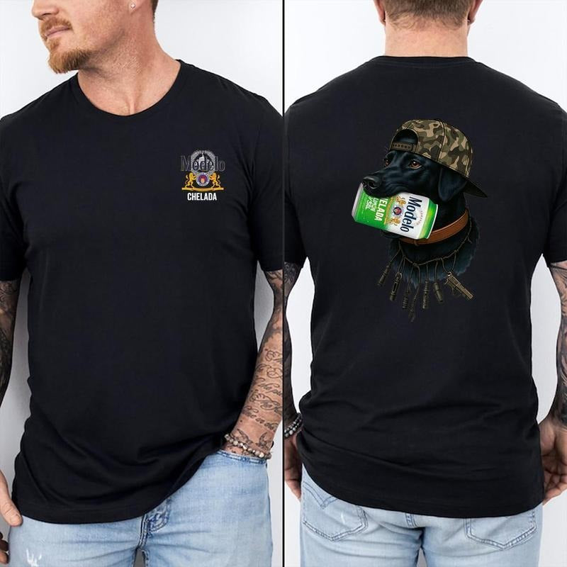 Modelo Chelada Dog Lover T-Shirt - Sweatshirt - Hoodie, Drinking Graphic Tee, Beer Lover T-Shirt, Hunting Shirt for Dads,...