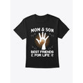 [Mom & Son Bond T-Shirt] Soft Cotton Mom & Son Bond T-Shirt - Casual Crew Neck, Short Sleeve, Machine Washable