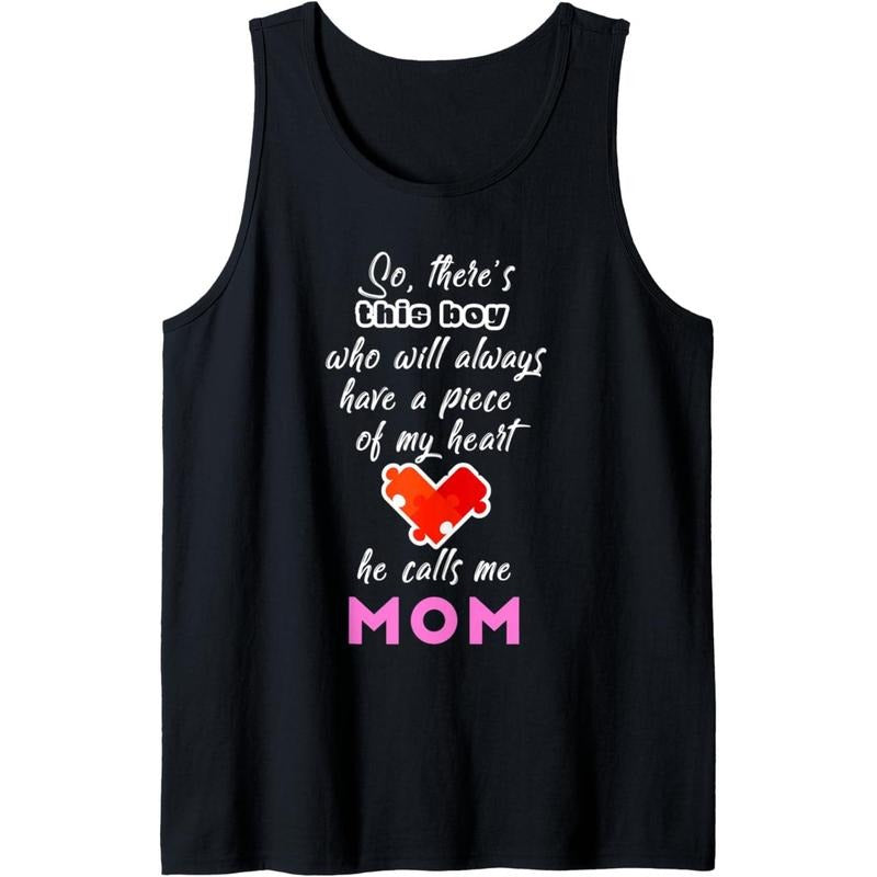Mom Autism Awareness Day Cool Mothers Autism Boy Tank Top MADE USA T-Shirts, Hoodie, Sweatshirt