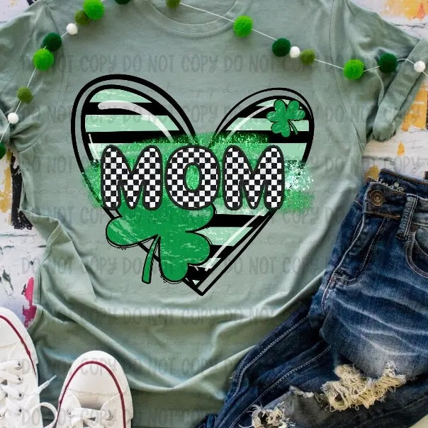 Mom Clover Heart DTF Transfers - THIS IS NOT A SHIRT Hoodie, Sweatshirt | GrindPrints.com