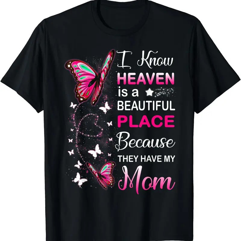 Mom Is My Guardian Angel In Heaven Memorial Day Men Women T-Shirt Hoodie, Sweatshirt | GrindPrints.com