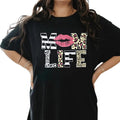 Mom Life T Shirts, Leopard Lips Stripe Graphic Tee, Funny Letter Printed Tee, Mother's Day Gift For Mom, Short Sleeve...