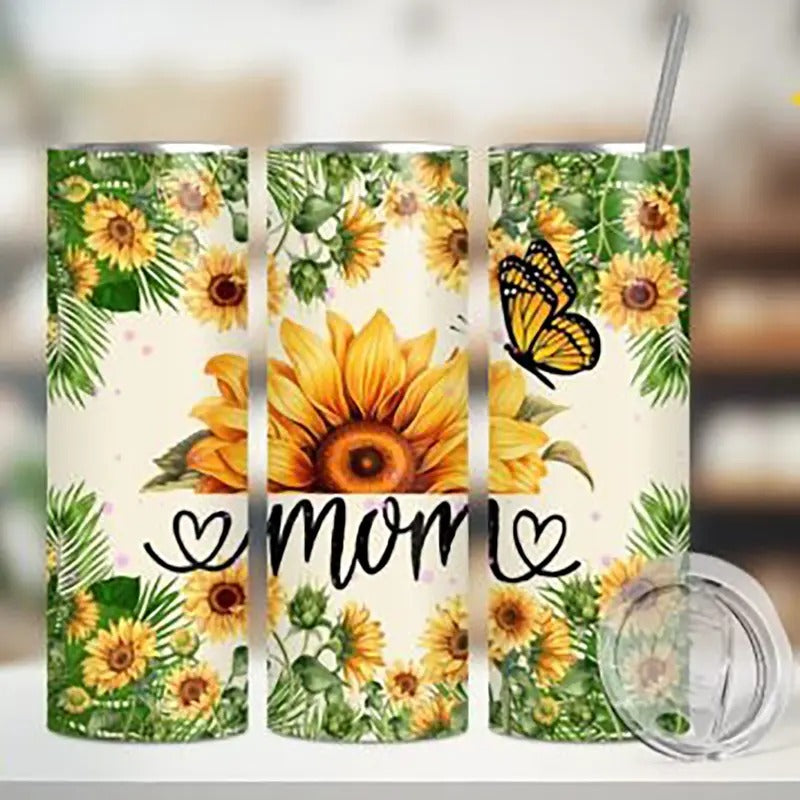 Mom Sunflower Tumbler - Drinking Tumbler for Mom - Mothers day T-Shirts, Hoodie, Sweatshirt | GrindPrints.com