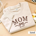 Mom Sweatshirt Embroidered, Personalized Mom Embroidered Sweatshirt, Embroidered Mom Est Sweatshirt, Mom Est Shirt, Mom...
