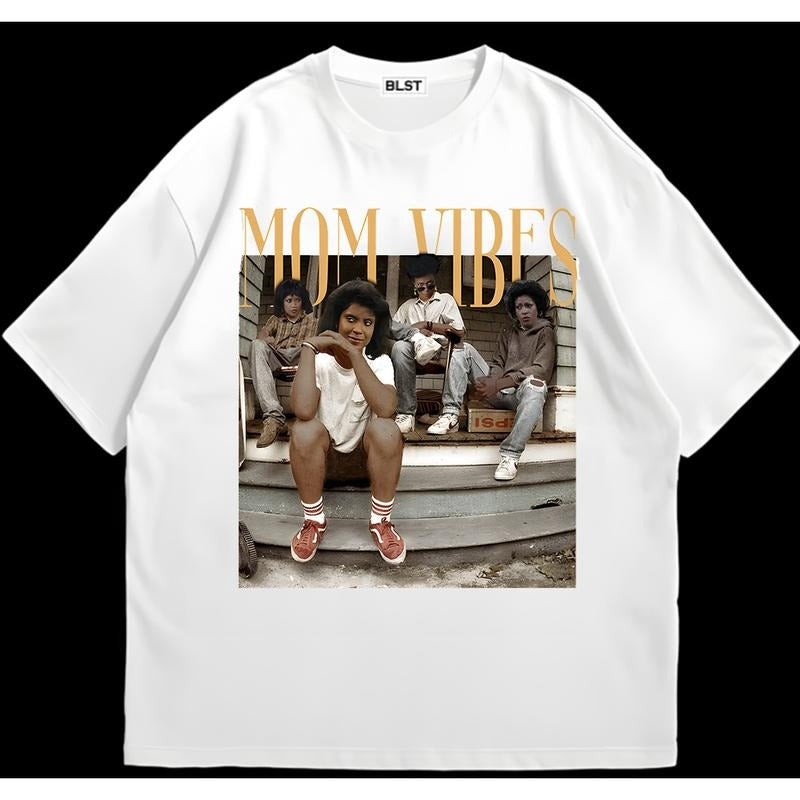 Mom Vibes T-Shirt Cotton Comfort Unisex Streetwear Style Cotton Recycled Cotton Graphic Hoodie, Sweatshirt | GrindPrints.com
