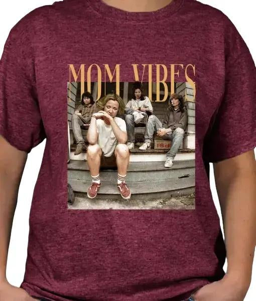 Mom Vibes TV Moms T-shirt Casual Summer Crewneck with Graphic Print Hoodie, Sweatshirt | GrindPrints.com