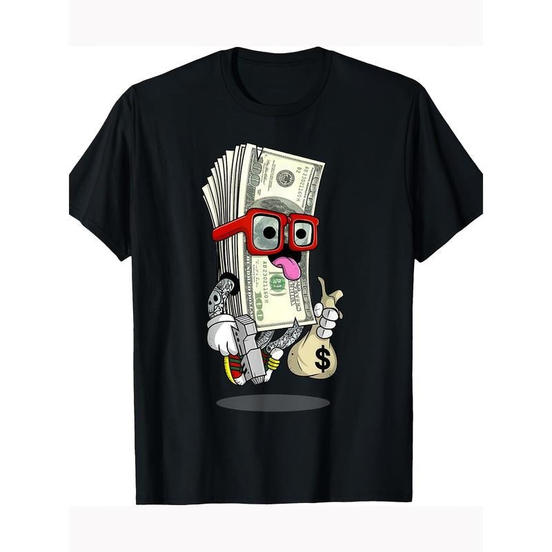 Money Hip Hop Graphic Urban Graffiti Art 220g 100% Cotton T-Shirt made in usa Hoodie, Sweatshirt | GrindPrints.com