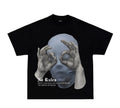Money Make The World No Rules Style Big Face Rap Tee Shirt Y2K Fashion T Shirt Streetwear Retro Hoodie, Sweatshirt