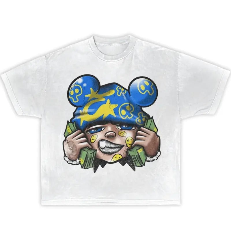 Money Stacker Boxy Shirt Streetwear Y2K
