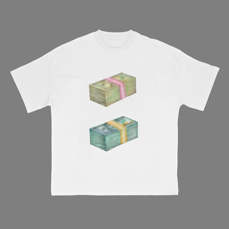 Money Tee Shirt Cotton Streetwear Fashion Y2K Crew Neck Short Sleeve Hoodie, Sweatshirt | GrindPrints.com