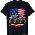 Monster Truck USA Flag American T-Shirt Made in USA Hoodie, Sweatshirt | GrindPrints.com