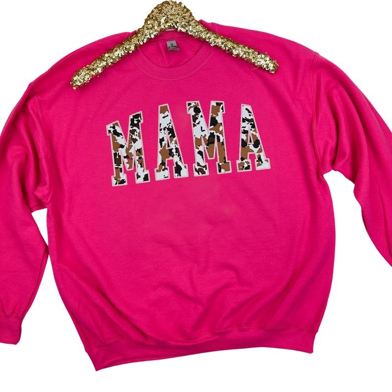 Moo Mama Gildan Sweatshirt -- HOT PINK T-Shirts, Hoodie | GrindPrints.com
