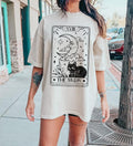 Moon Tarot Card BW Celestial Comfort Colors T-Shirts, Hoodie, Sweatshirt