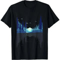 Moonlight Mountains Nature Trees Wildlife Forest Hiking T-Shirt Made in USA Hoodie, Sweatshirt | GrindPrints.com