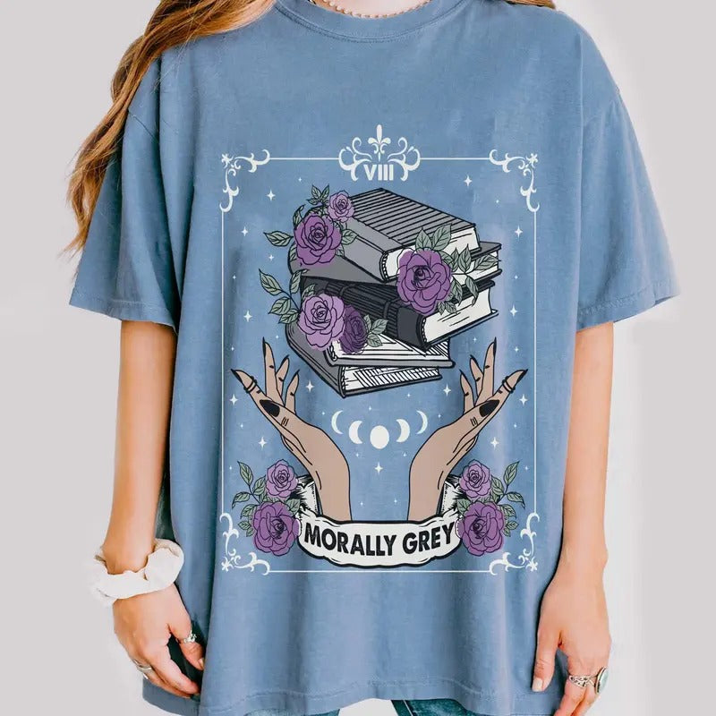 Morally Grey Book Club  Shirt, Dark Romance Shirt, Spooky Season Shirt, Bookish Shirt, Vintage Bookish, Gift For Book...