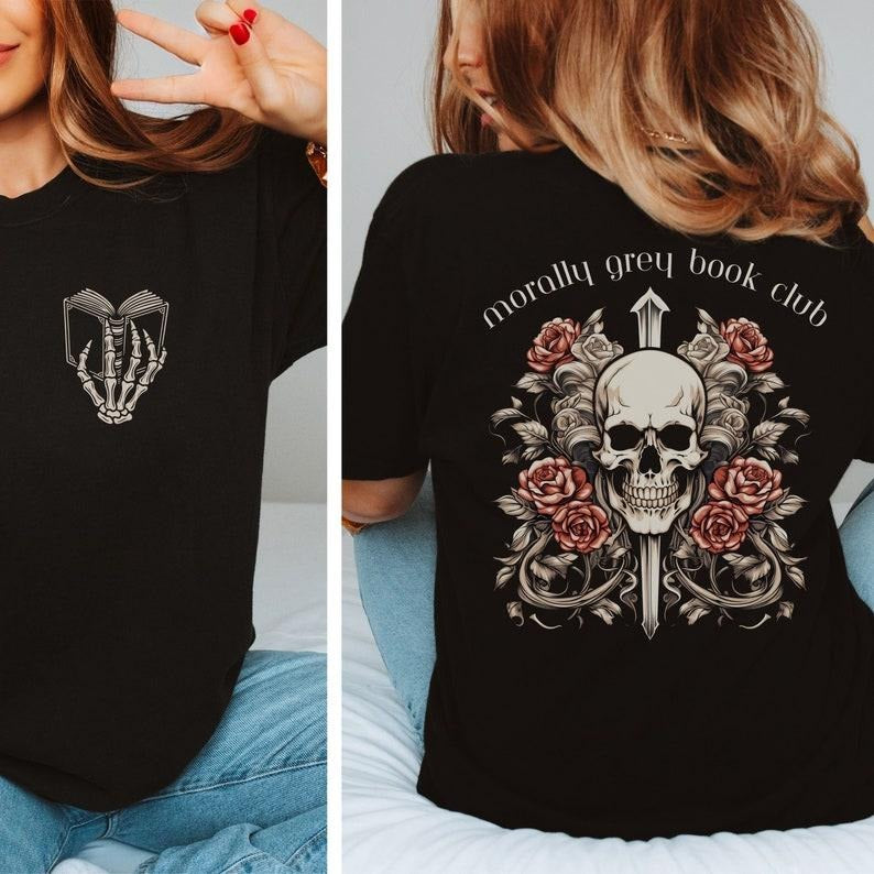 Morally Grey Book Club TShirt, Hoodie, Sweatshirt, Bookish Booktok Merch, Book Lover Gift, Funny Reading Sweater, Dark...