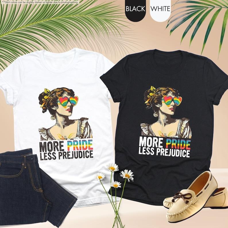 More Pride Less Prejudice Shirt, LGBTQ Shirt, Proud Ally Tee, Pride Month T-Shirt, LGBTQ Sweatshirt, Pride Parade,...