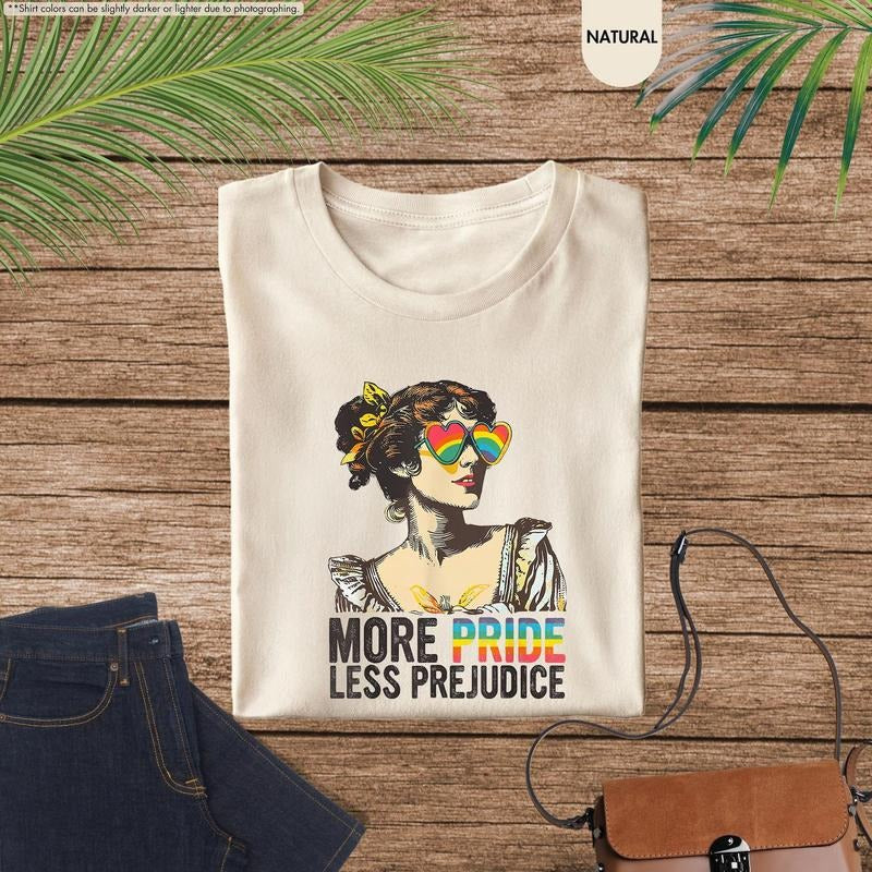 More Pride Less Prejudice T-Shirt, LGBTQ Shirt, Proud Ally sweatshirt, Pride Month hoodie, LGBTQ Sweatshirt, LGBTQ Gift,...
